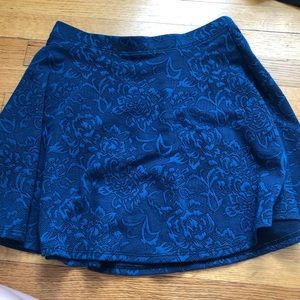 forever 21 blue floral skirt